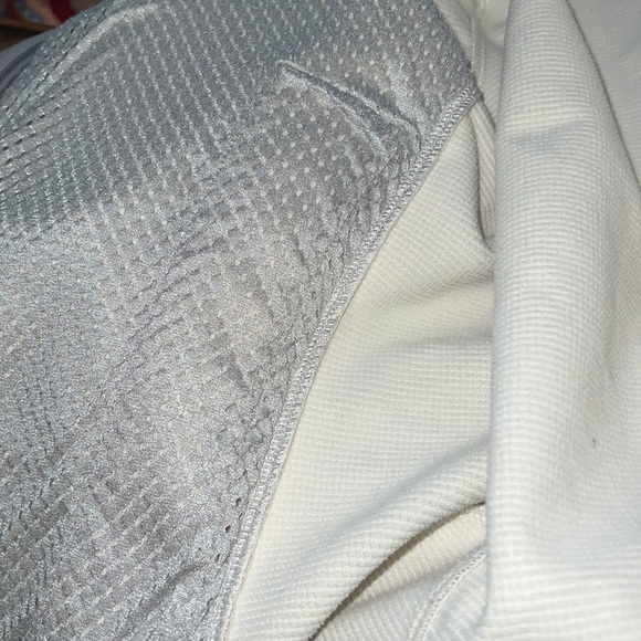 Patagonia polar tech zip up running waterproof breathable light gray jacket Sz L - Picture 10 of 12